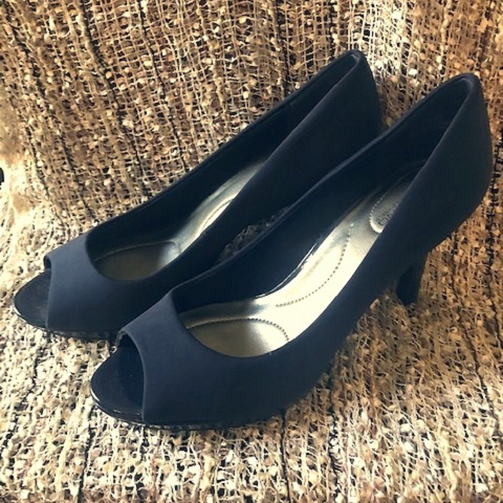 Bandalino Supermodel Peep-Toe Pumps Cloth 9M